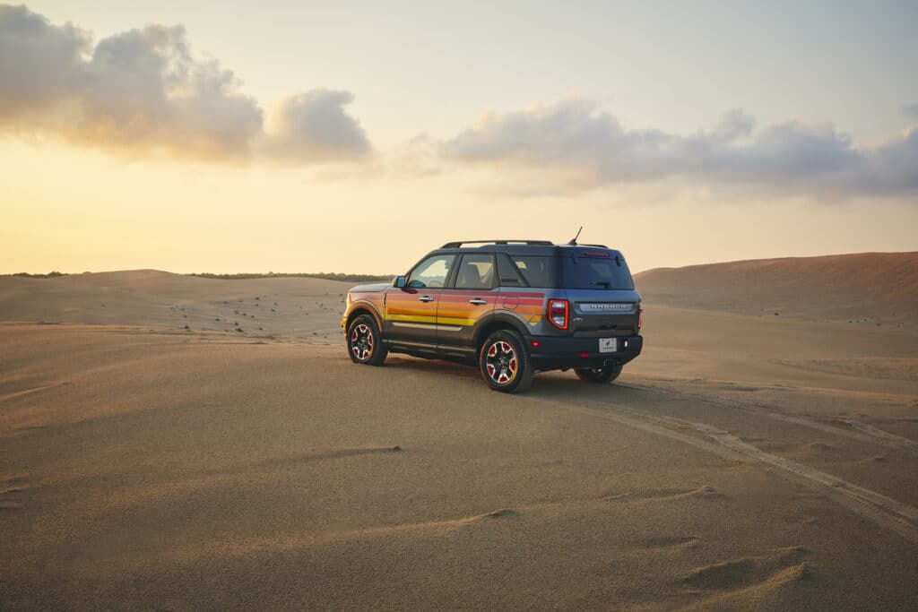 2024 Ford Bronco Sport driving through sand