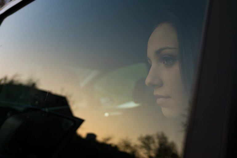 girl in car